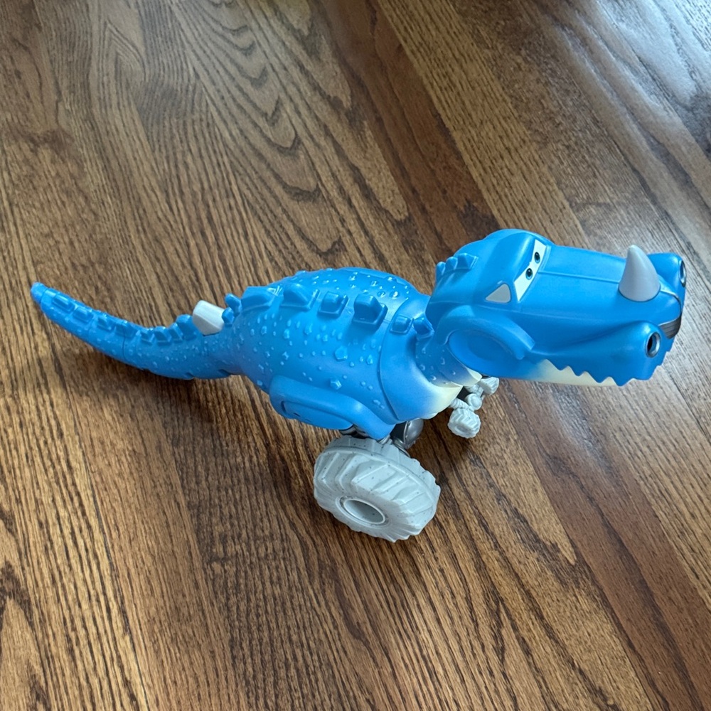 Blue Dinosaur from Cars on the Road